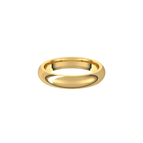 4mm Men's Classic Round Wedding Band | Yellow Gold