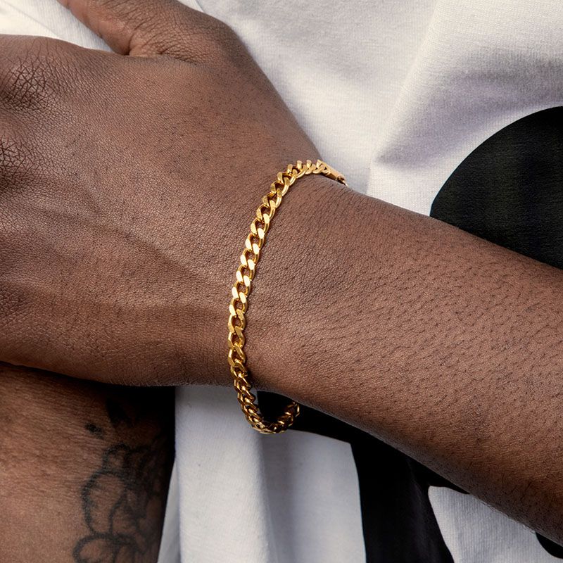 Solid Gold Curb Bracelet