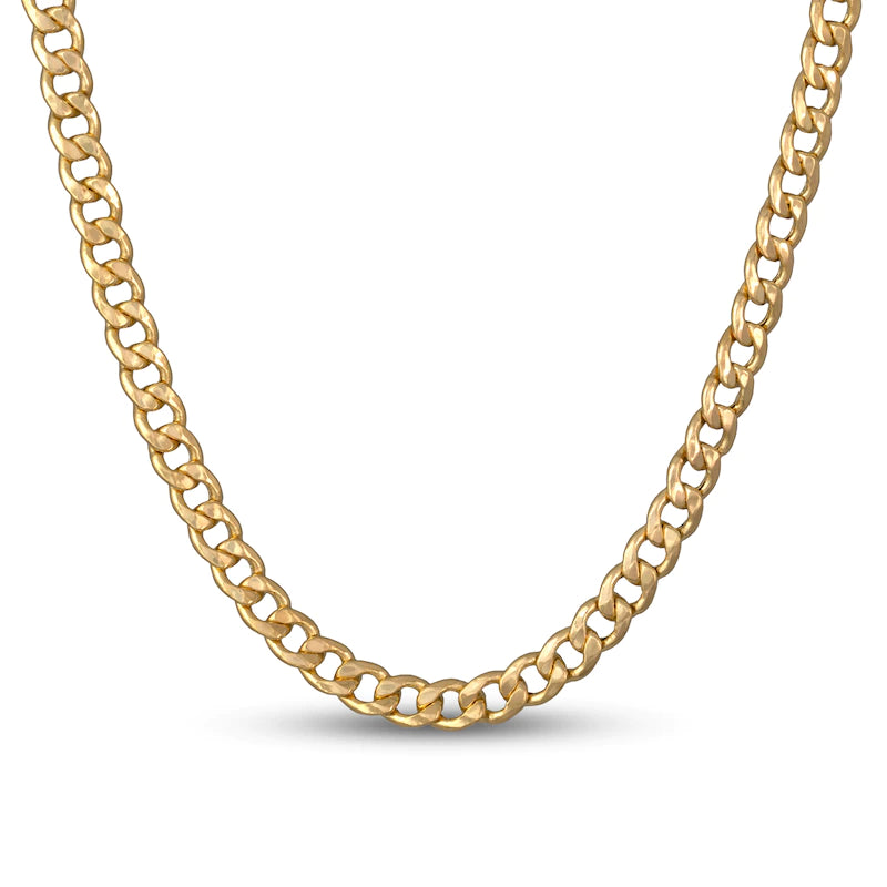 Solid Gold Curb Necklace