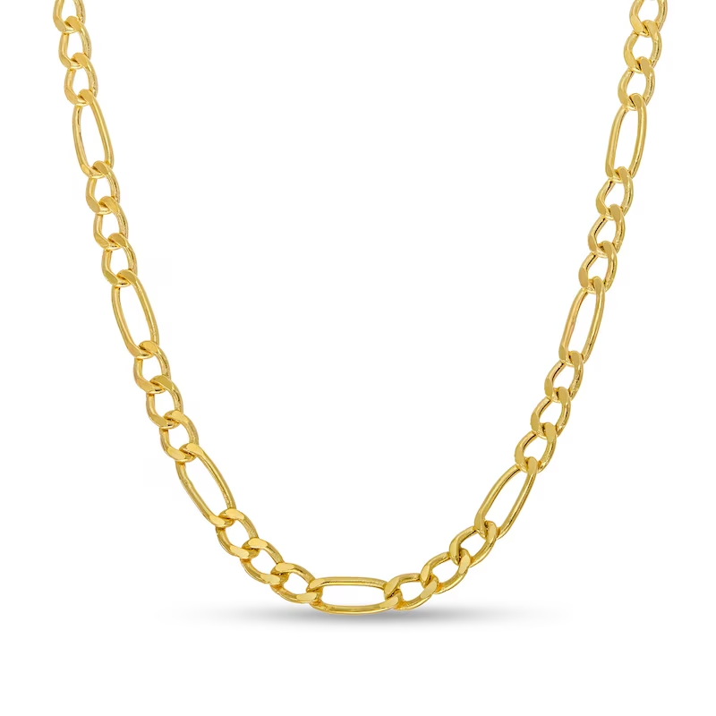 Solid Gold Figaro Necklace