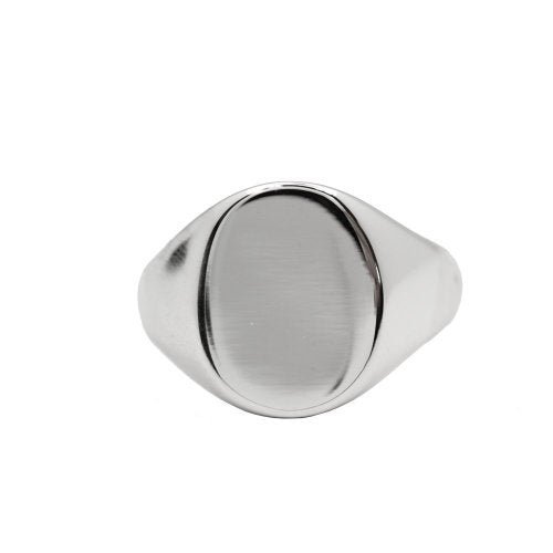 Silver Oval Signet Ring